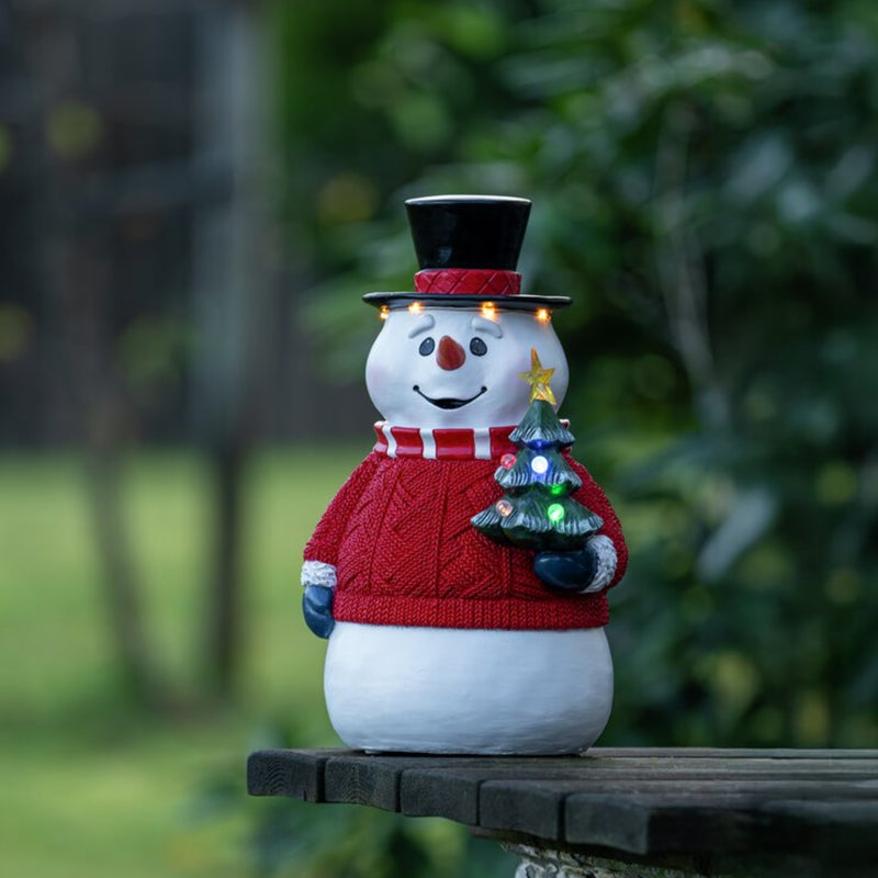 35cm Festive Snowman Christmas Table Top Light