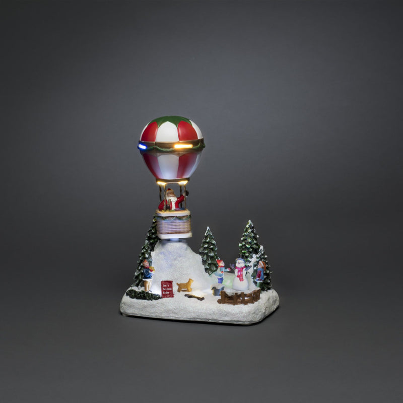 Festive Animated Santa's Hot Air Balloon Ride