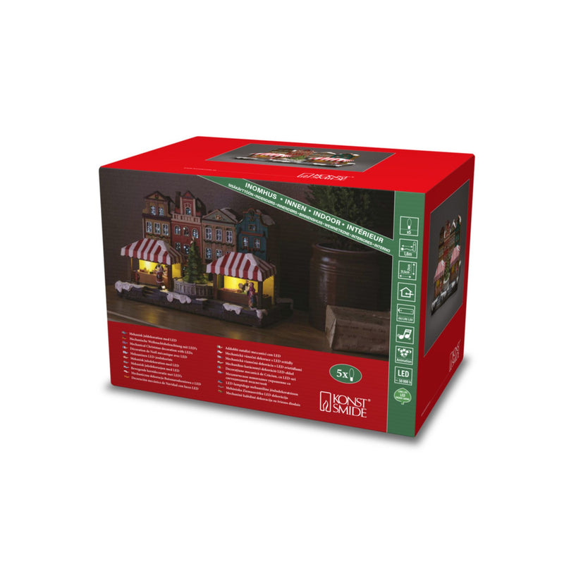 Festive Fibreoptic Musical House Christmas Scene