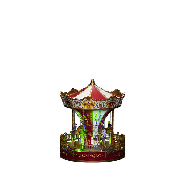 Animated LED Lit Christmas Carousel