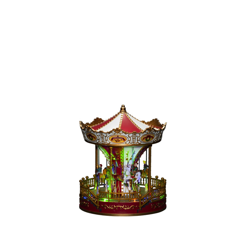 Animated LED Lit Christmas Carousel