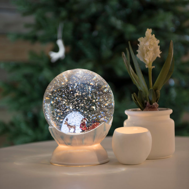 Santa with his Sleigh Globe Magical Water Spinner