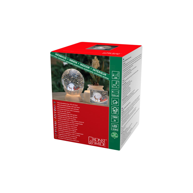 Santa with his Sleigh Globe Magical Water Spinner