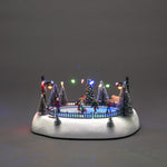 26cm Mechanical Ice Rink Festive LED Christmas Scene