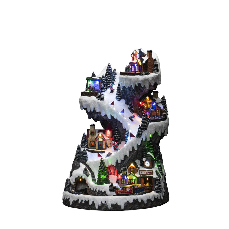 Grand Mechanical Christmas Ski Slope