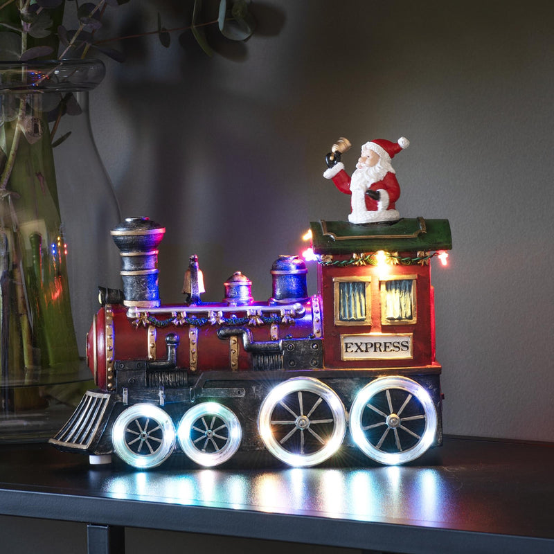 Christmas Train with Moving Wheel Effect Lights
