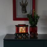 Elves in Carriage Traditional Red Christmas Train Magical Water Spinner