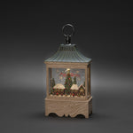 Christmas Market Wooden Effect Water Spinner Lantern