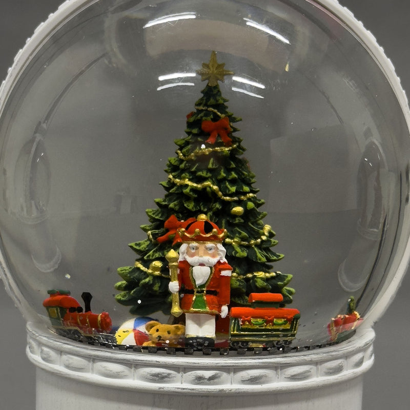 Santa with Train Set Snow Globe Water Spinner