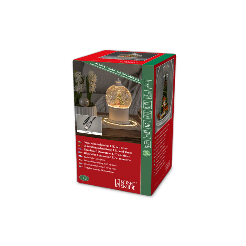 Santa with Train Set Snow Globe Water Spinner