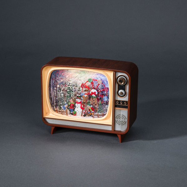 Retro TV Christmas Fairground Water Spinner