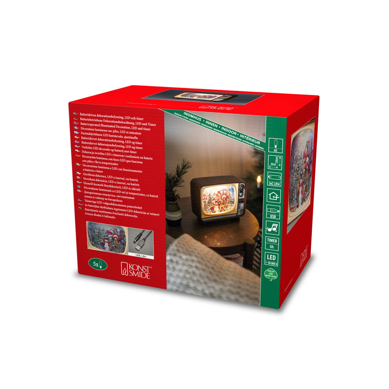 Retro TV Christmas Fairground Water Spinner