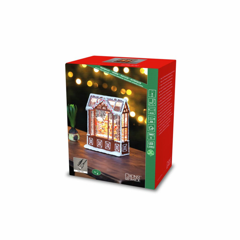 Gingerbread House Christmas Magical Water Spinner