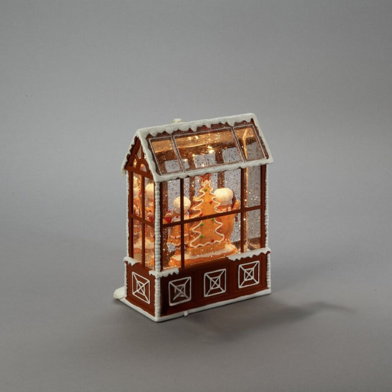 Gingerbread House Christmas Magical Water Spinner