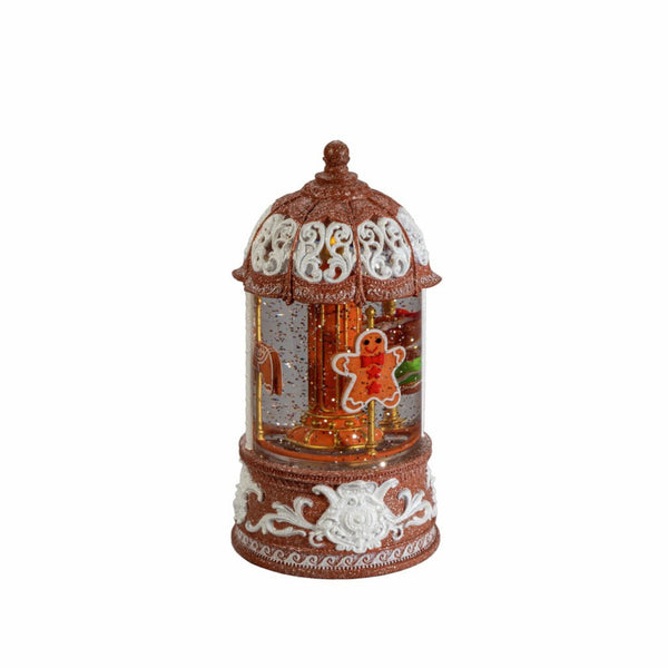 Gingerbread Carousel Christmas Magical Water Spinner