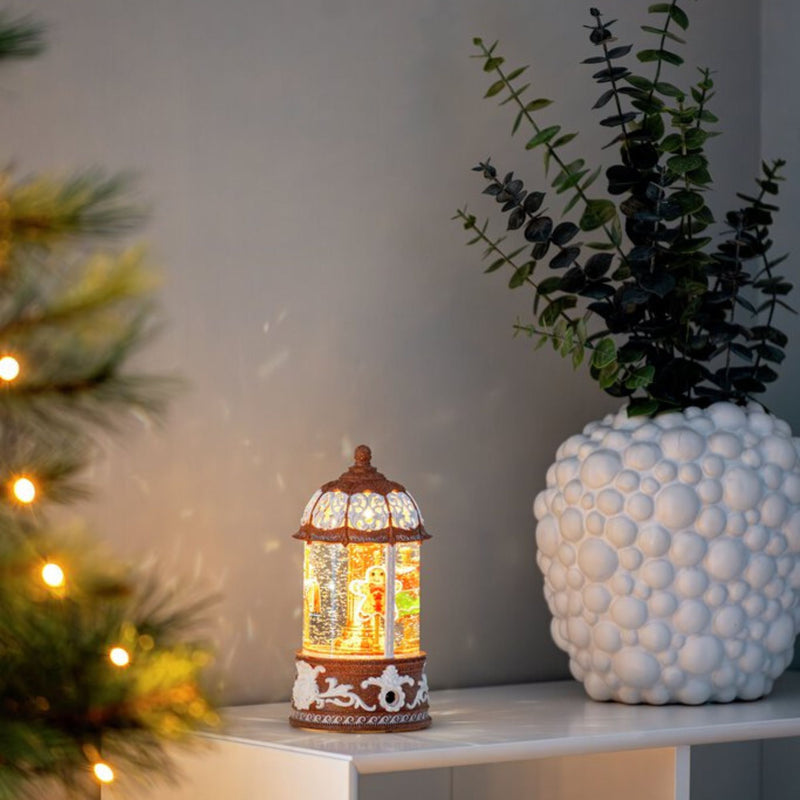 Gingerbread Carousel Christmas Magical Water Spinner