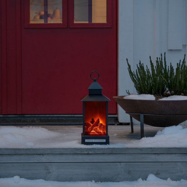 Small Fireplace Magical Christmas Lantern