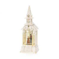 Dickensian Style White Church Water Spinner - 4