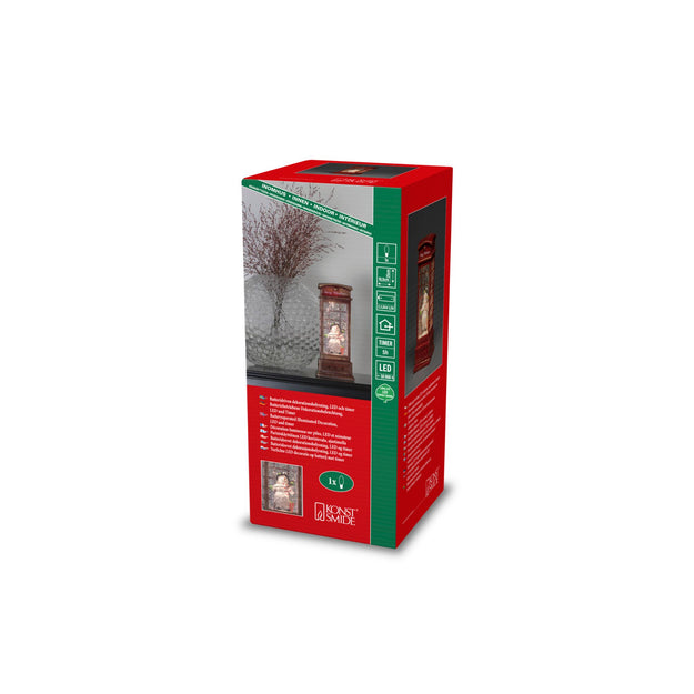 Telephone Box Water Spinner Snowman Scene Lantern