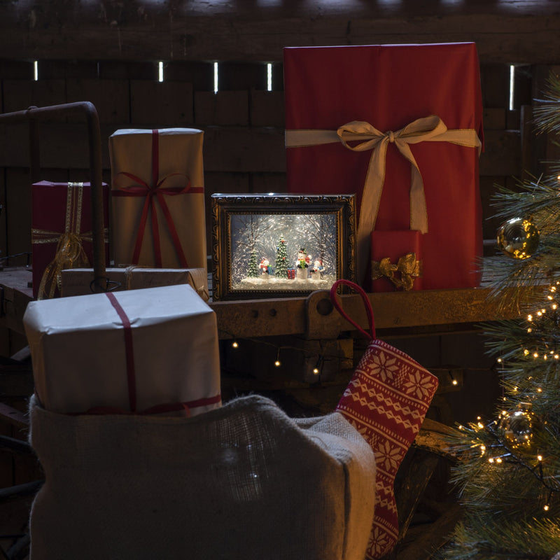 Snowmen Photo Frame Water Spinner