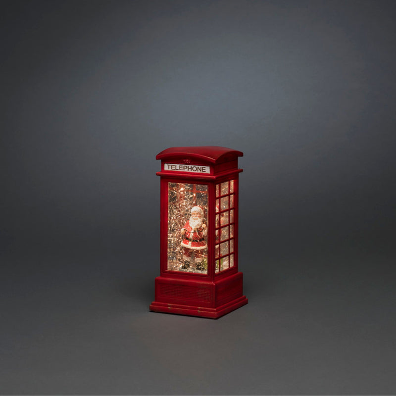 Santa Telephone Booth Christmas Magical Water Spinner
