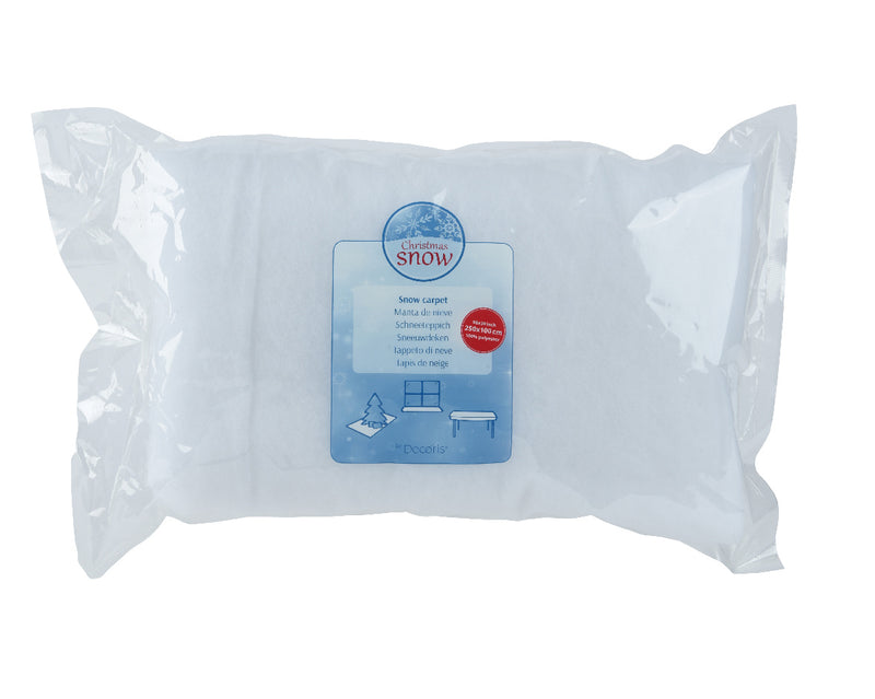 2.5m White Artificial Snow Carpet Blanket for Christmas Display