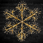 90cm Gold Starburst Snowflake Light with Warm White LEDs