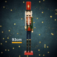 93cm Traditional LED Lit Christmas Nutcracker with Sword