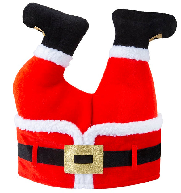 Kicking Santa's Legs Novelty Christmas Hat