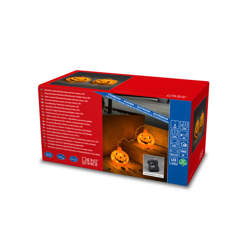 Set of 2 Acrylic Pumpkins LED Christmas Display Light
