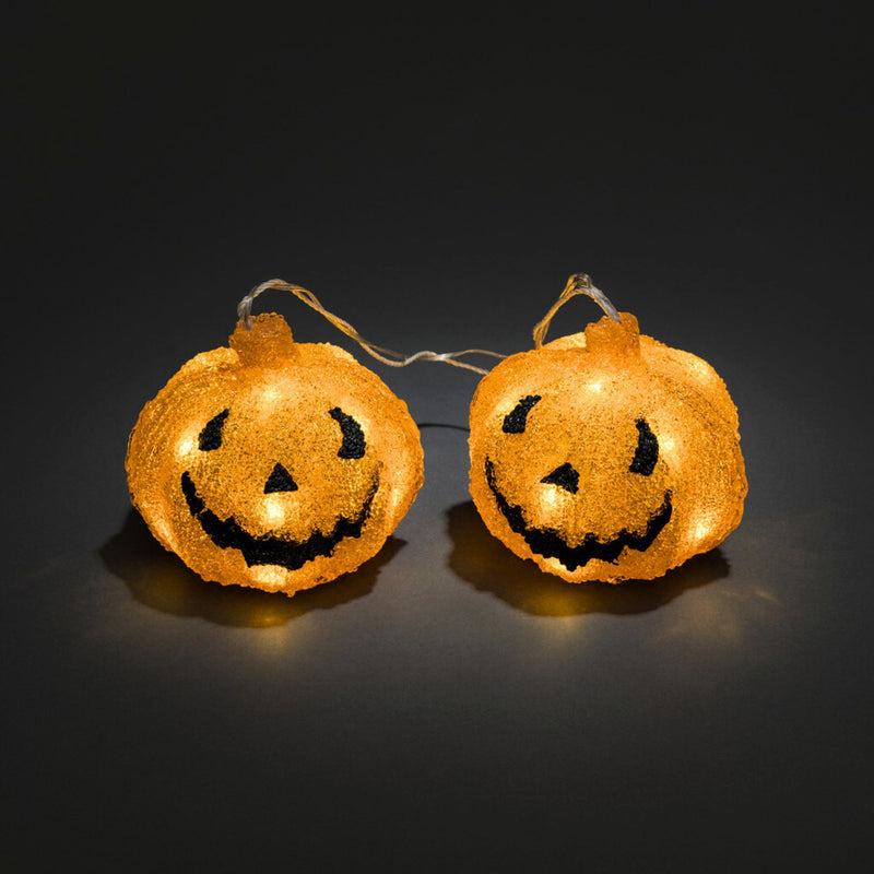 Set of 2 Acrylic Pumpkins LED Christmas Display Light