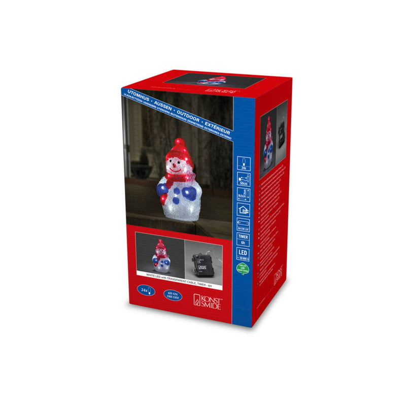 30cm Acrylic Snowman LED Christmas Display Light