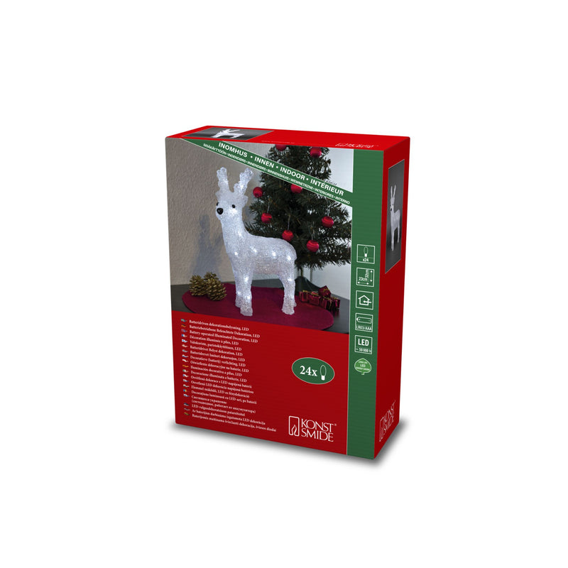 Acrylic Christmas Reindeer with 24 LEDs
