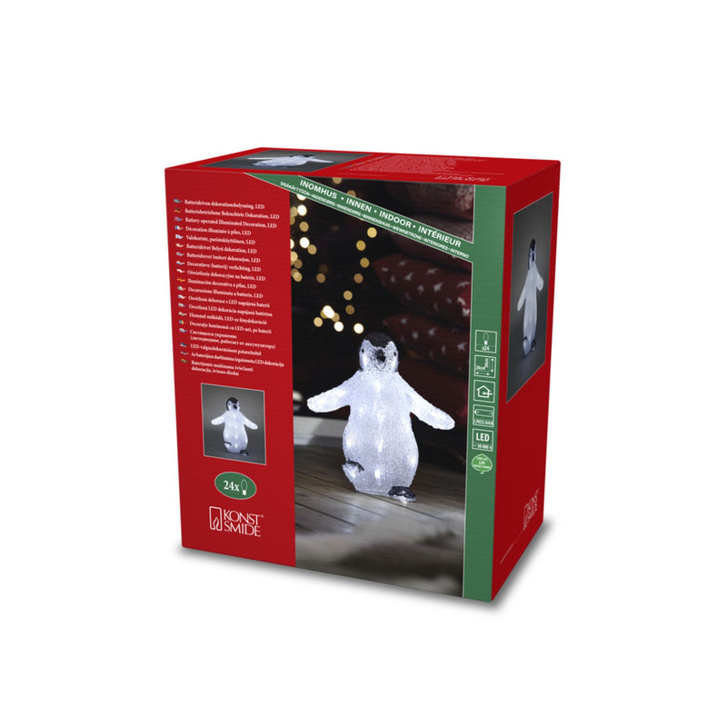 30cm Battery Operated Cute Acrylic Penguin