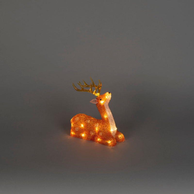 22cm Golden Reindeer Acrylic LED Christmas Display Light