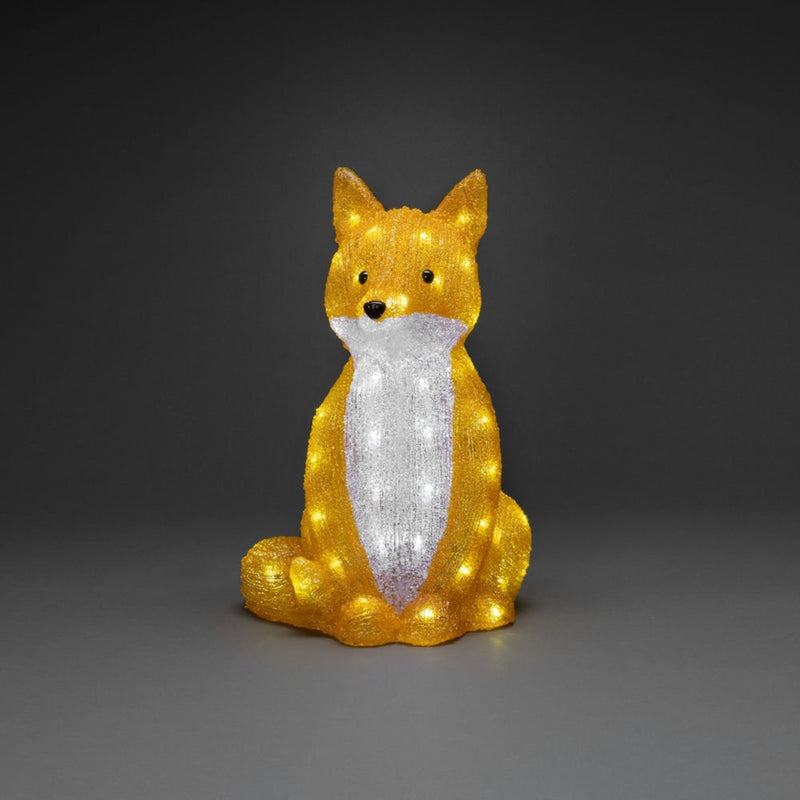Acrylic Sitting Fox with 64 LEDs