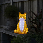 Acrylic Sitting Fox with 64 LEDs