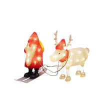 Acrylic Santa Walking with Reindeer - 3