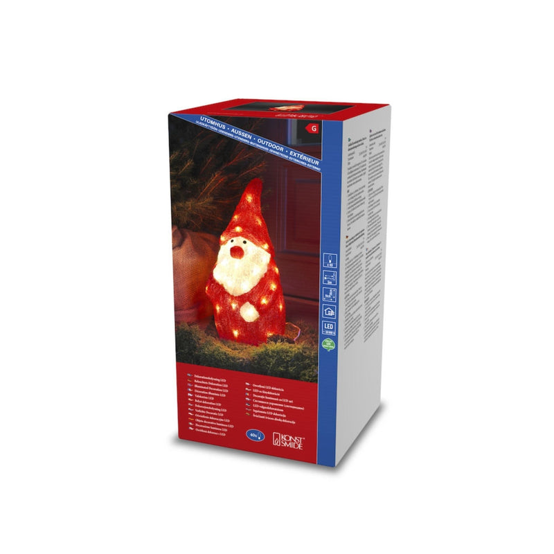 Acrylic LED Lit Santa with 40 LEDs