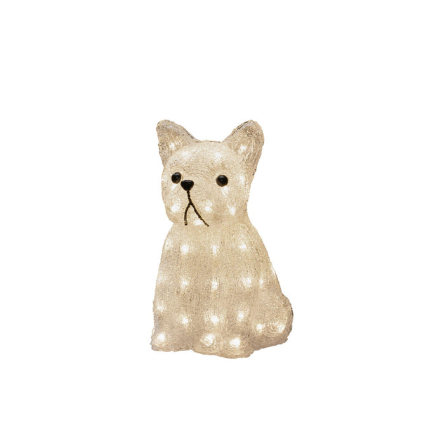 Acrylic Sitting Dog with 48 Warm White LED's