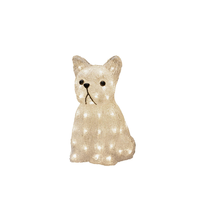 Acrylic Sitting Dog with 48 Warm White LED's
