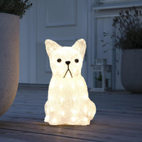 Acrylic Sitting Dog with 48 Warm White LED's