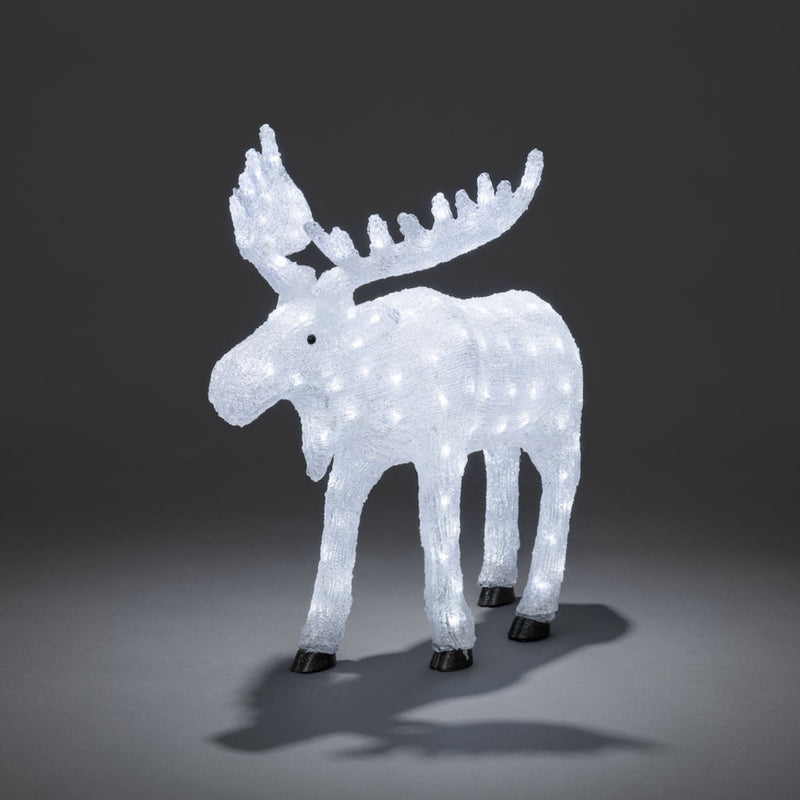 Acrylic Moose LED Lit Christmas Display