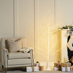4ft White Microdot Christmas Tree with 500 Static Dewdrop Warm White LEDs