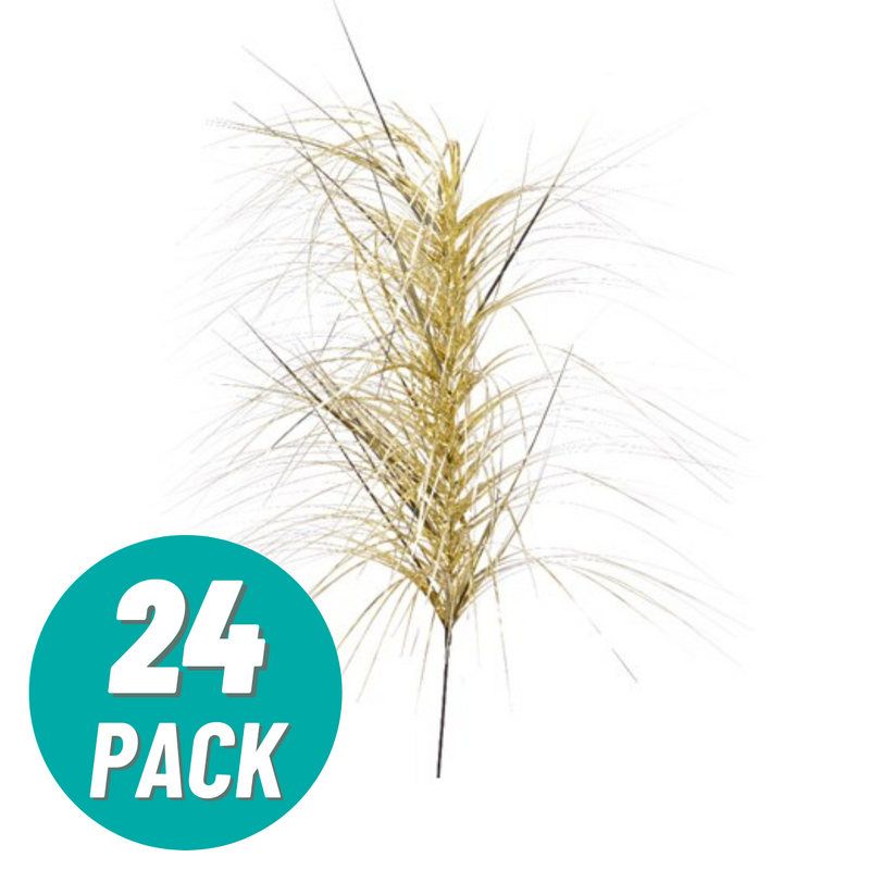24 Light Gold 95cm Tinsel Spray Christmas Decorations Commercial Pack