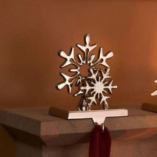 Metal Snowflake Christmas Stocking Hanger