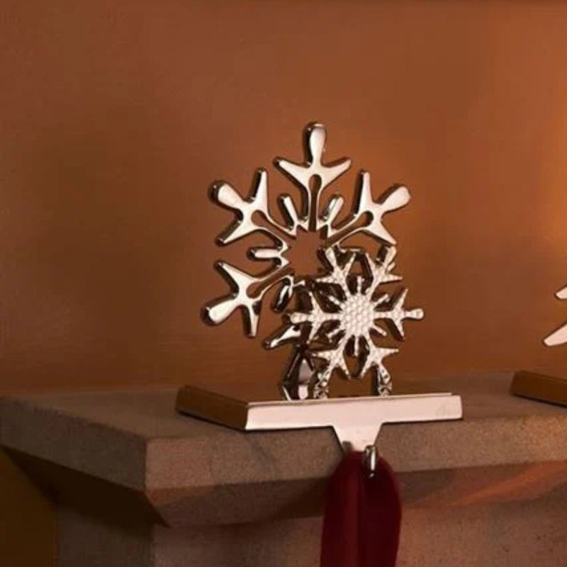 Metal Snowflake Christmas Stocking Hanger