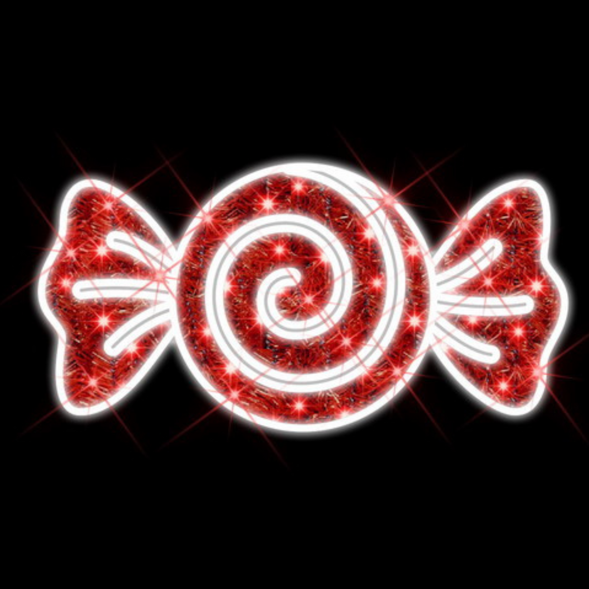 80cm Red and White Candy Cane Sweet Lamp Post Christmas Silhouette XP Motif