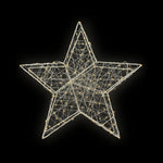 20cm Silver Star with Warm White Micro LED Lights
