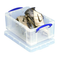 Pack of 4 9 Litre Large Clear Strong Really Useful Christmas Storage Box with Lids - 7